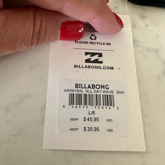 BILLABONG Kids Size 6 Navy Blue All Day Wave Performance Long Sleeve Rashguard - Picture 5 of 9